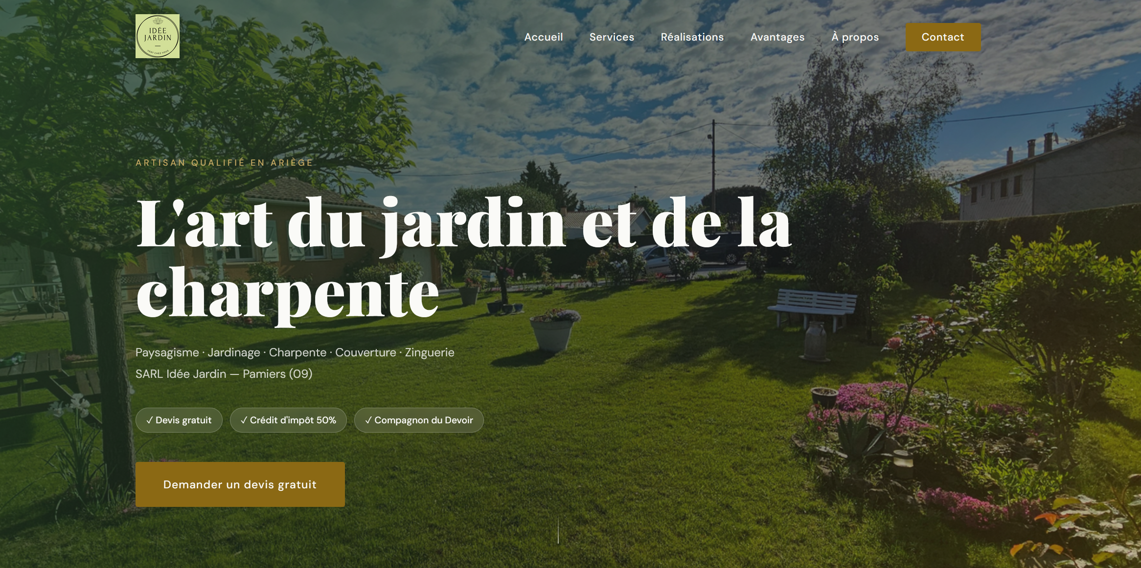 Site Idée Jardin — Artisan paysagiste Ariège
